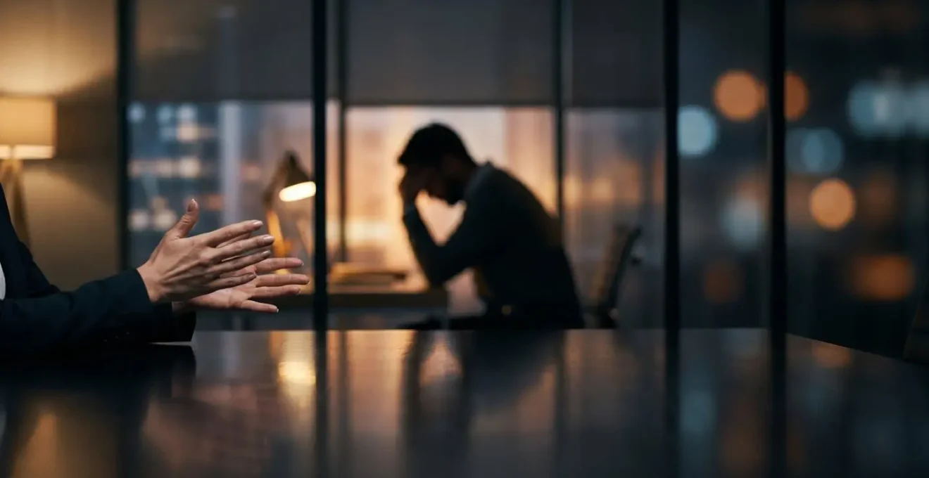 Executive analyzing encrypted business data during critical ransomware incident response