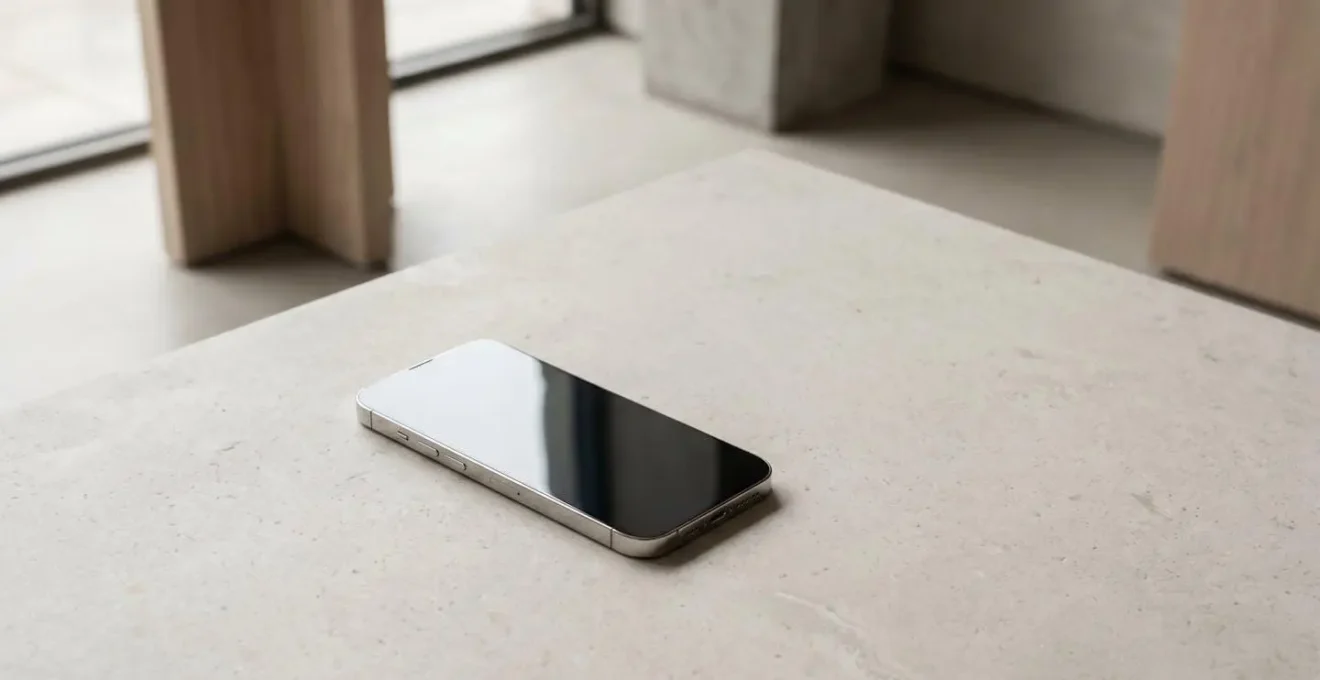 Immaculate iPhone device positioned on premium surface representing optimal condition for maximum UK resale value