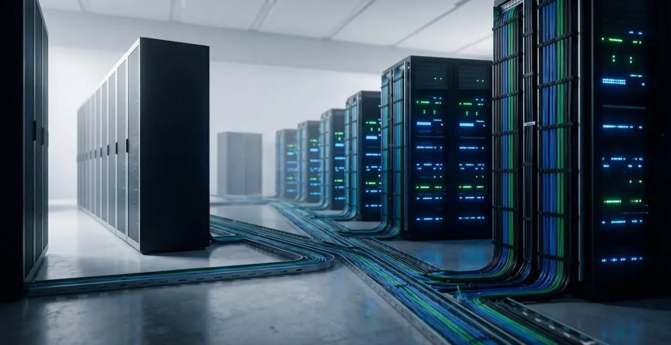 Professional technical photograph showing distributed system resilience and API integration architecture